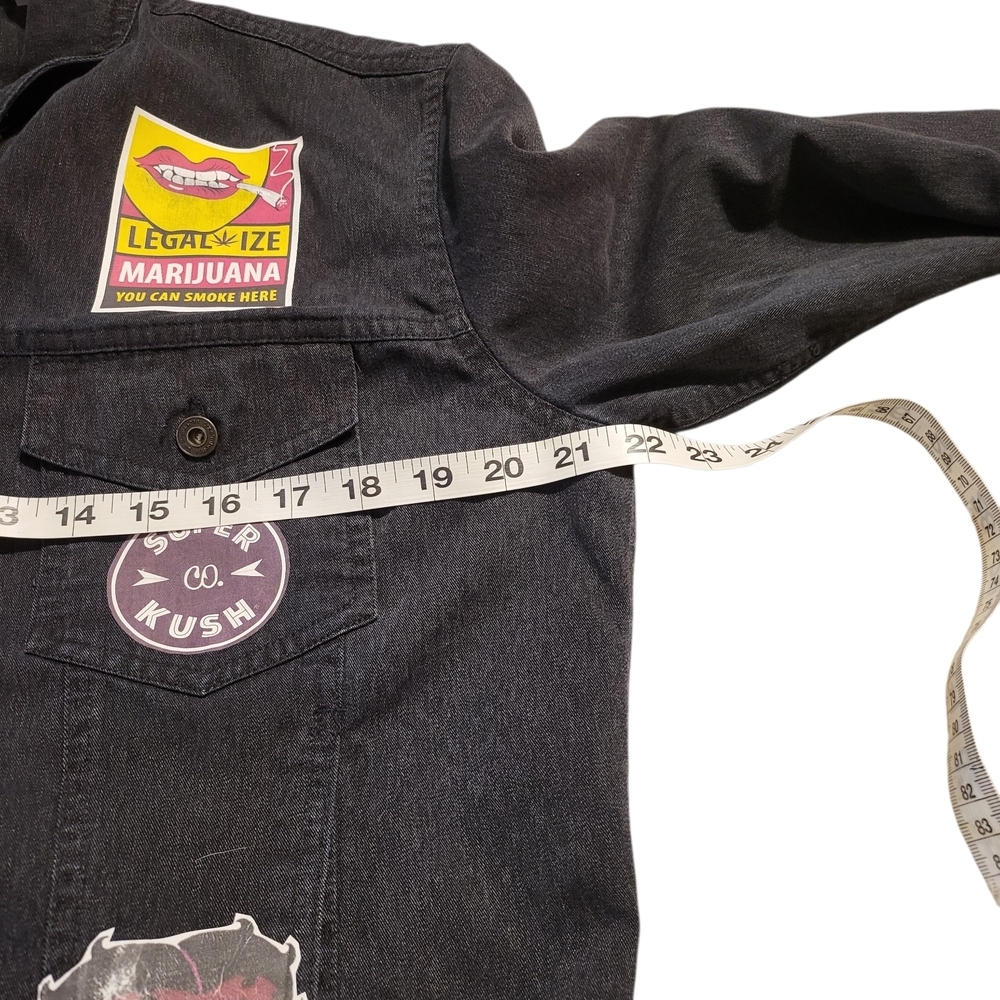 Vintage Liz Claiborne Reworked "Black Betty Boop" Denim Jacket - Picture 5 of 16